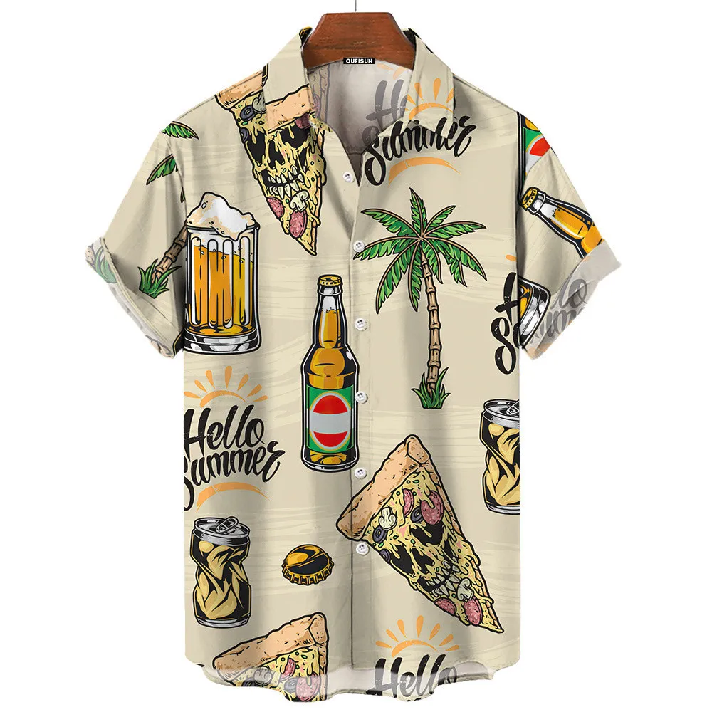 Men Retro Summer Good Vibes Ha - Vintage Hawaiian Floral Shirt 评论和价格