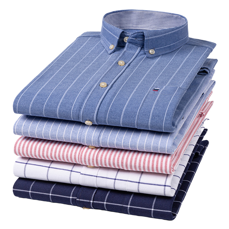 100% Pure Cotton Oxford Men St - Oxford Cotton Casual Shirt Business 评论和价格