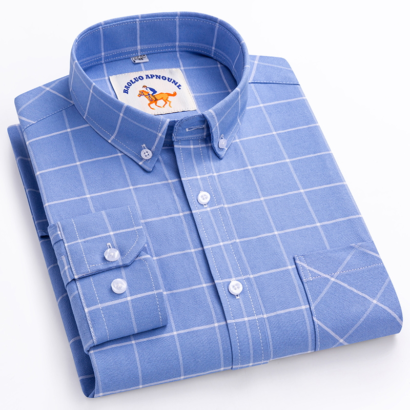 New in shirt over size 5xl lon - Oxford Cotton Casual Shirt Business 评论和价格