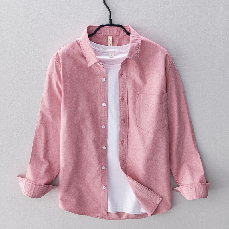 New style long-sleeved brand c - Oxford Cotton Casual Shirt Business 评论和价格