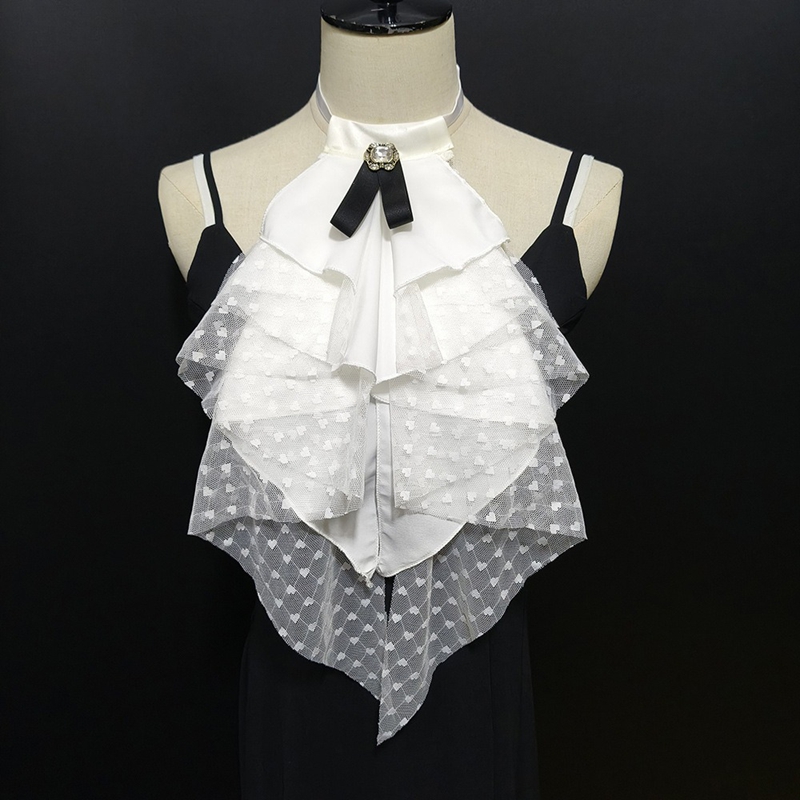 White Lace Layered Detachable  - Shirts 评论和价格