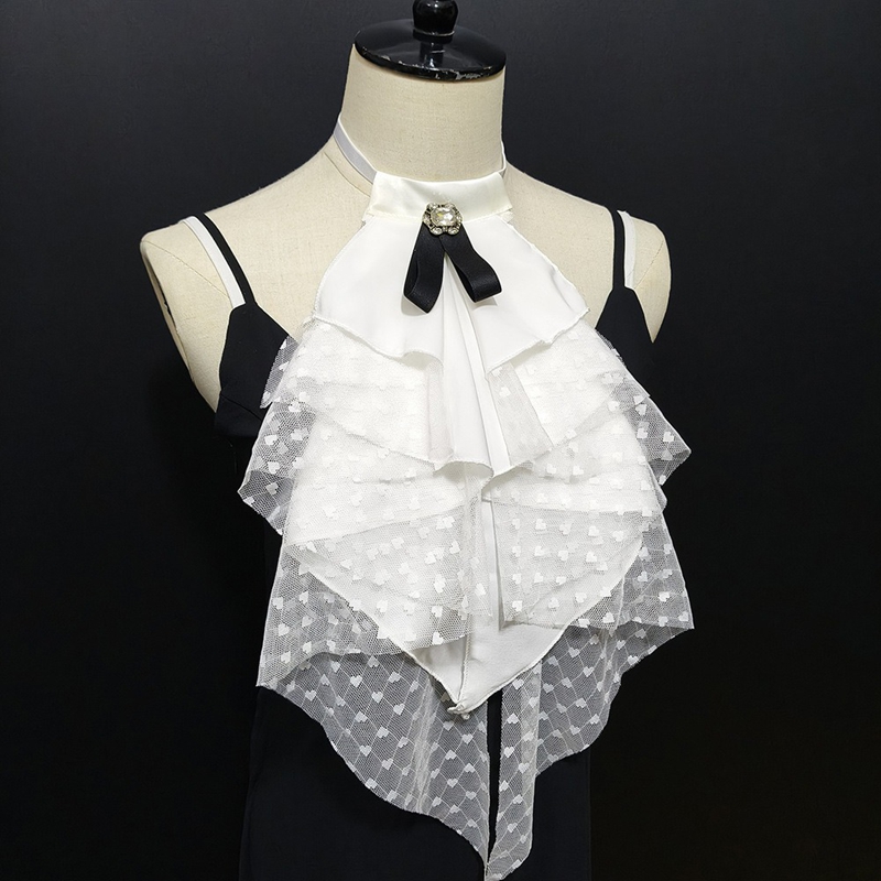 White Lace Layered Detachable  - Shirts 评论和价格