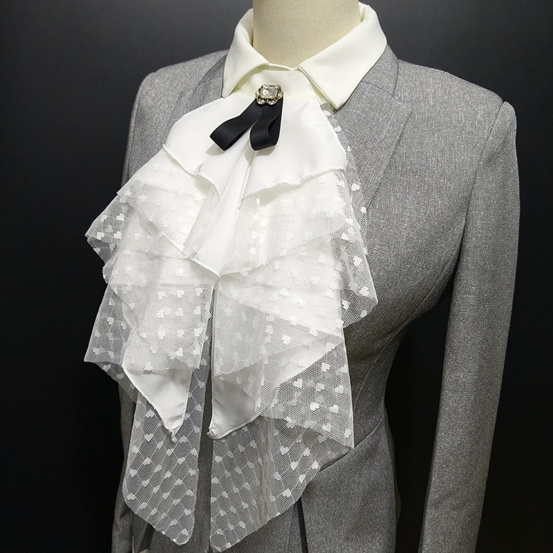 White Lace Layered Detachable  - Shirts 评论和价格