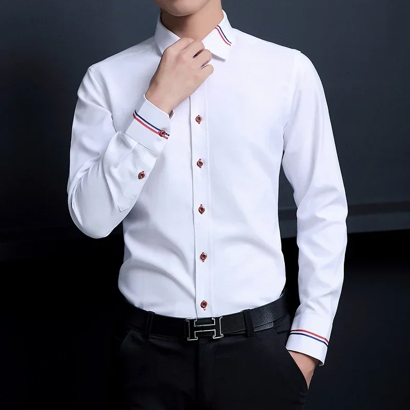 New Men's Shirt Korean Oxford  - Oxford Cotton Casual Shirt Business 评论和价格