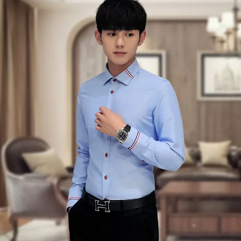 New Men's Shirt Korean Oxford  - Oxford Cotton Casual Shirt Business 评论和价格