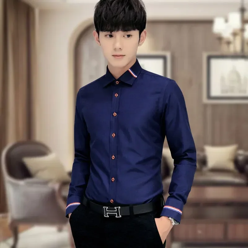 New Men's Shirt Korean Oxford  - Oxford Cotton Casual Shirt Business 评论和价格