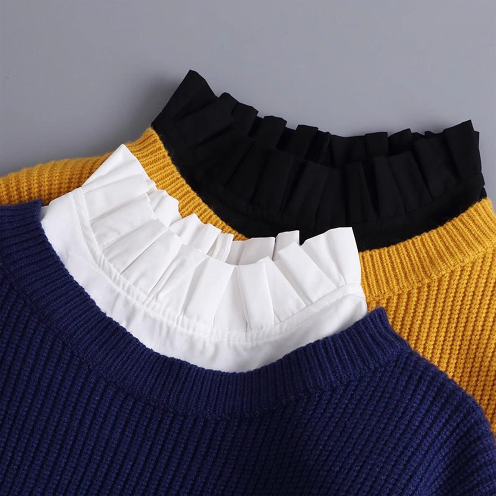 Versatile Decorative Fake Coll - Shirts 评论和价格