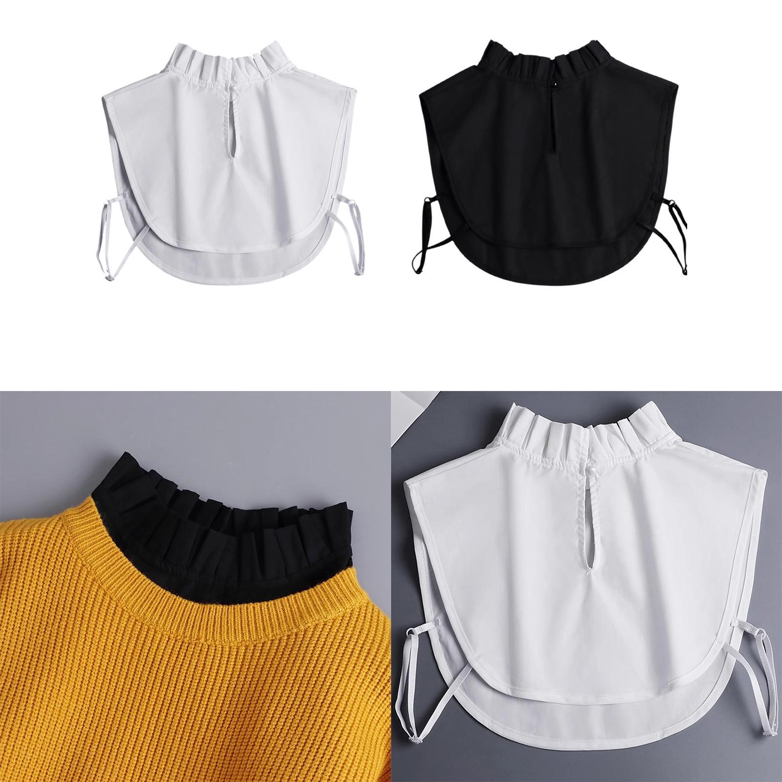 Versatile Decorative Fake Coll - Shirts 评论和价格